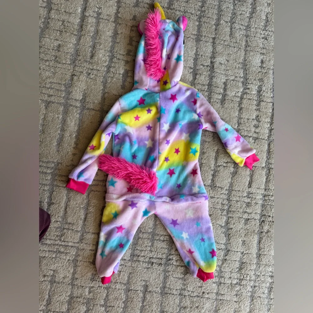 Colorful Unicorn Hooded Kids Footie